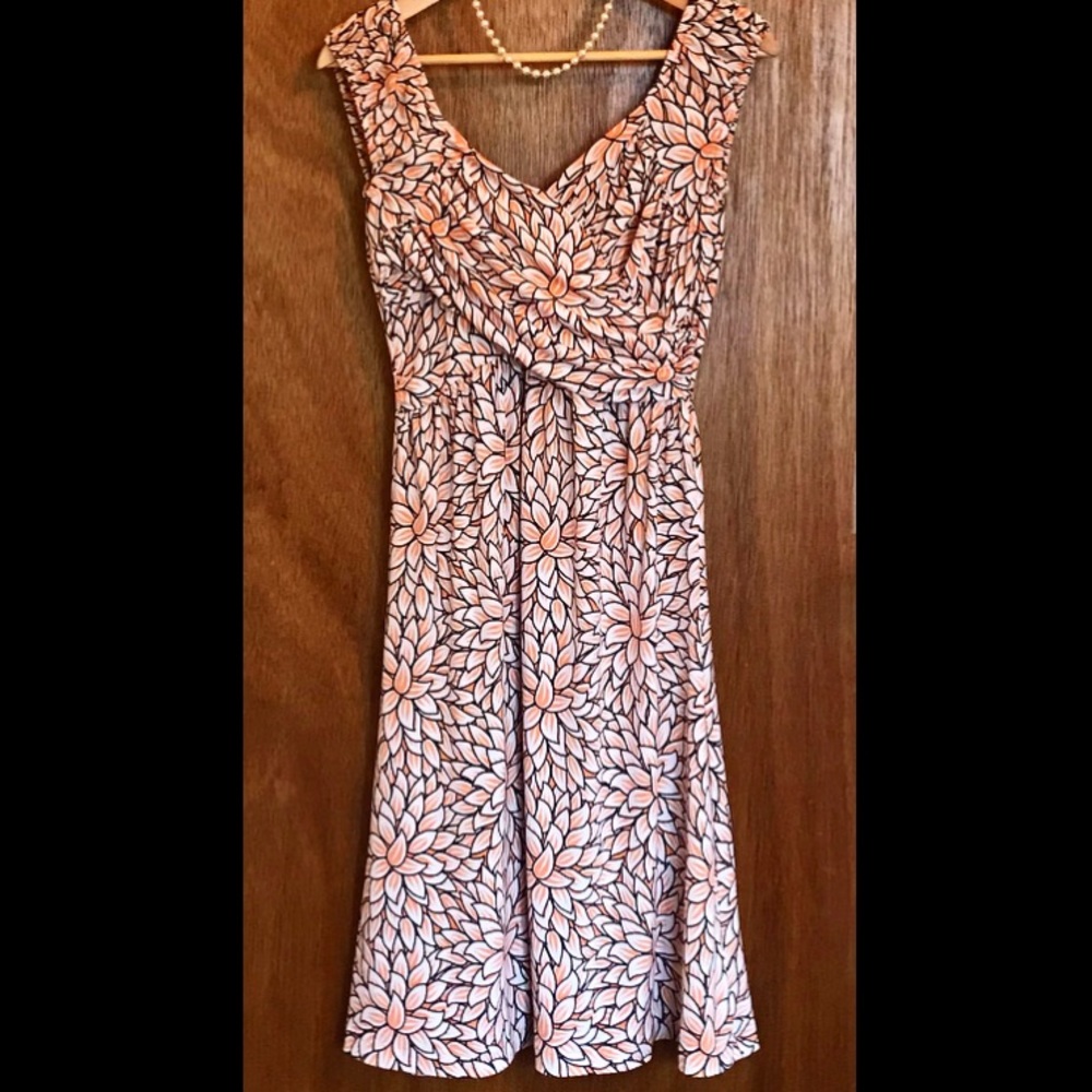 Orange Floral Dress